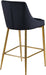 Karina Black Velvet Stool - Sterling House Interiors
