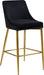 Karina Black Velvet Stool - Sterling House Interiors