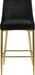 Karina Black Velvet Stool - Sterling House Interiors