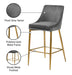 Karina Black Velvet Stool - Sterling House Interiors