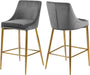 Karina Black Velvet Stool - Sterling House Interiors