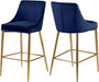 Karina Black Velvet Stool - Sterling House Interiors