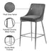 Karina Black Velvet Stool - Sterling House Interiors
