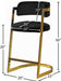 Stephanie Velvet Stool - Sterling House Interiors