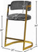 Stephanie Velvet Stool - Sterling House Interiors