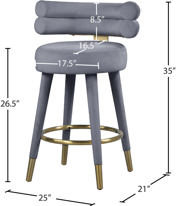 Fitzroy Velvet Counter Stool - Sterling House Interiors