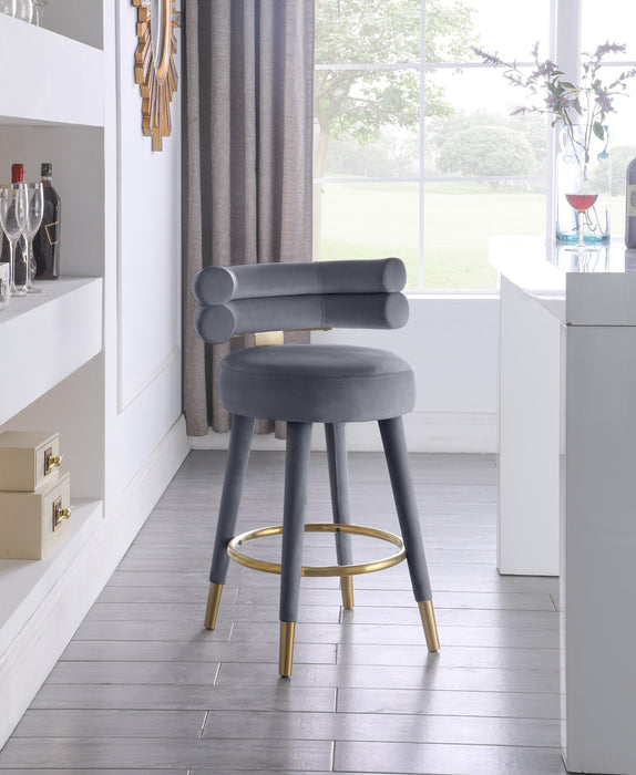 Fitzroy Velvet Counter Stool - Sterling House Interiors