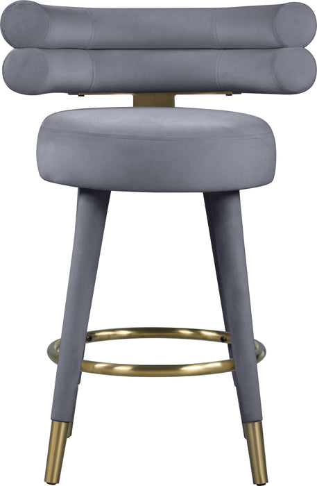 Fitzroy Velvet Counter Stool - Sterling House Interiors