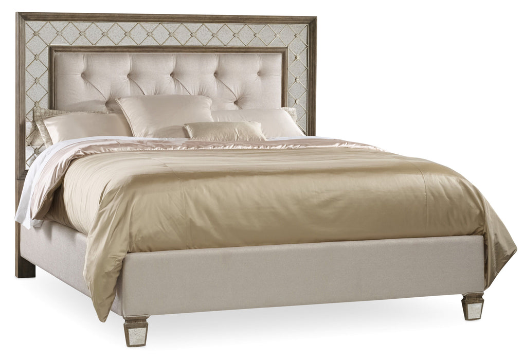 Sanctuary Mirrored Upholstered Bed