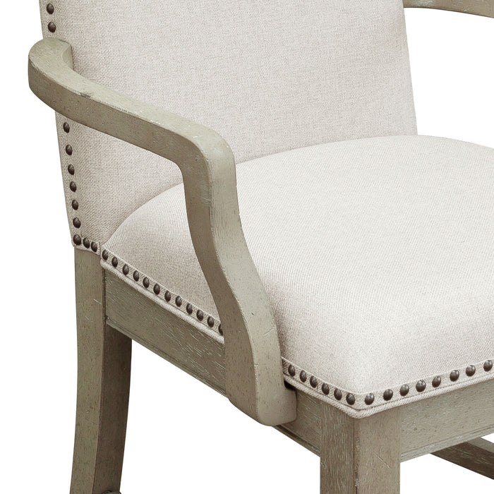 Prospect Hill Upholstered Back Arm Chair Dark Gray