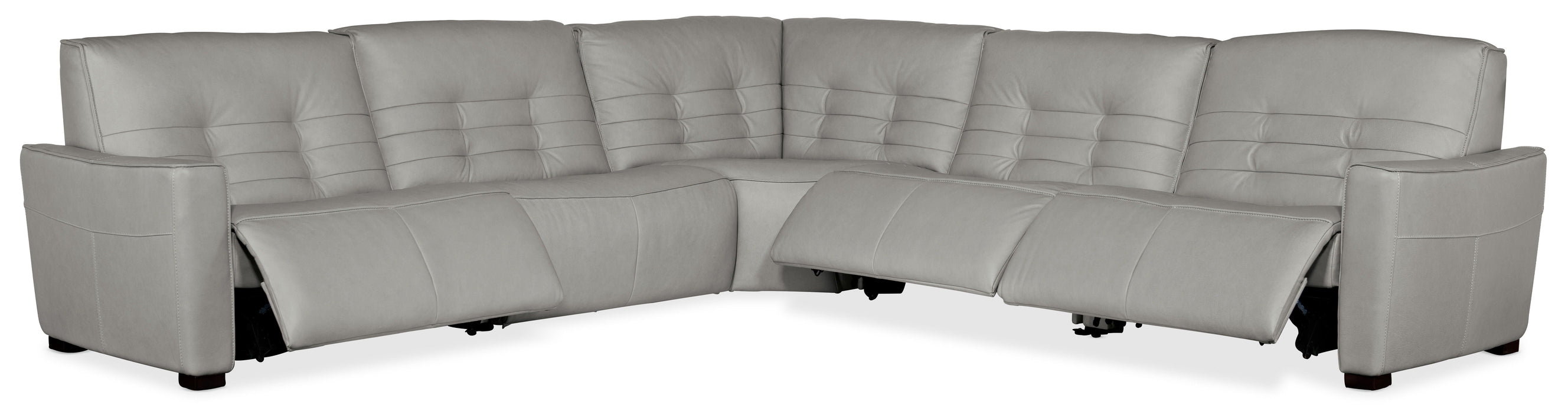 Reaux 5-Piece Power Recline Sectional With Power Recliners