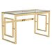 Eros Desk in Gold - Furniture Depot