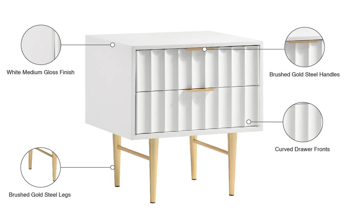 Modernist Gloss Night Stand - Sterling House Interiors