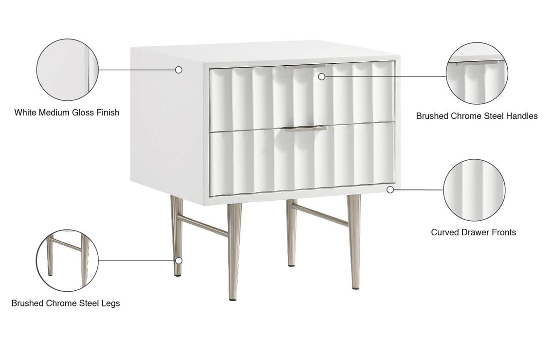 Modernist Gloss Night Stand - Sterling House Interiors