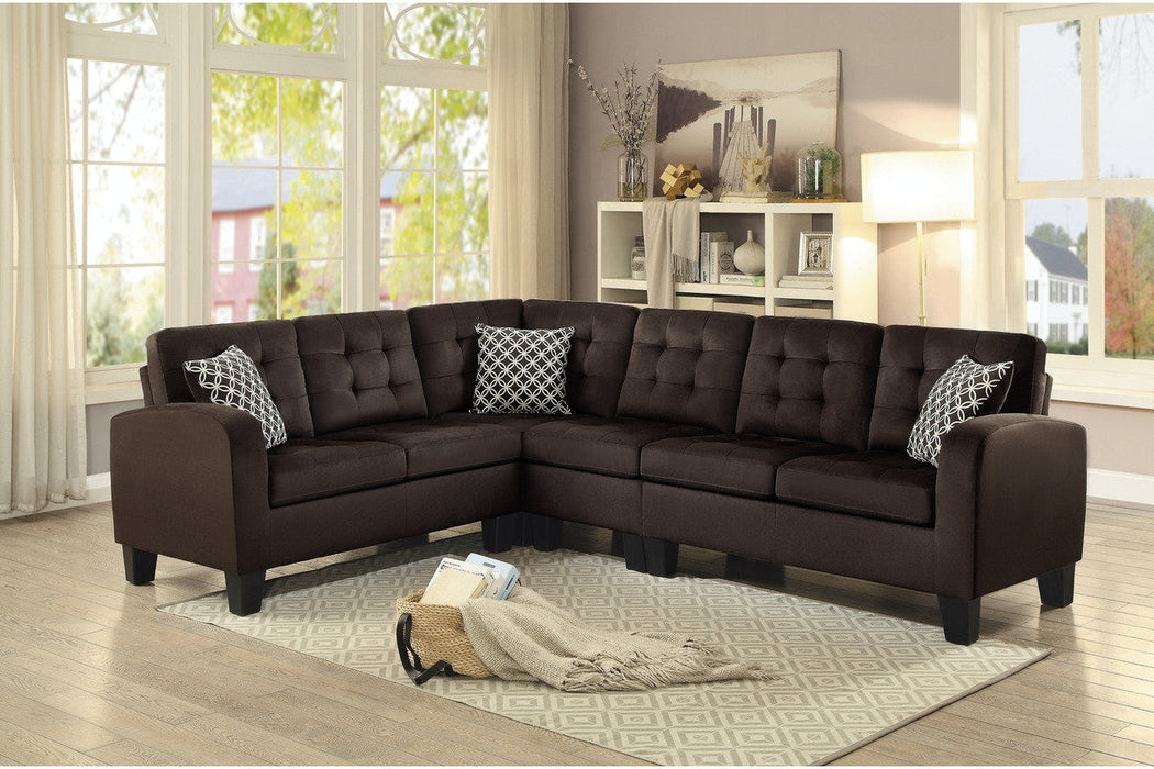 Sinclair Reversible Sectional - Chocolate