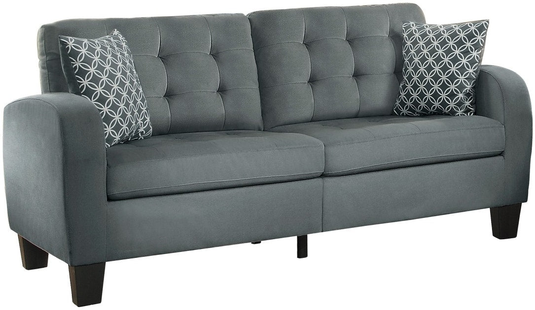 Sinclair 2pc Set Sofa, Love - Gray