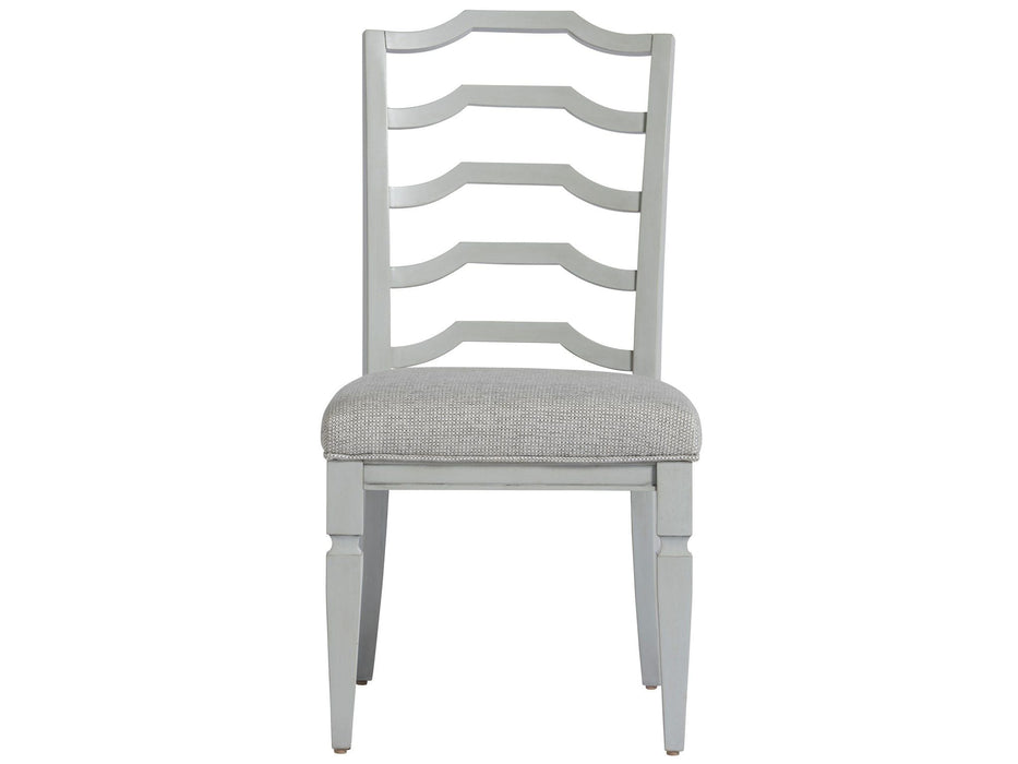 Summer Hill French Gray Ladder Back Side Chair Pearl Silver