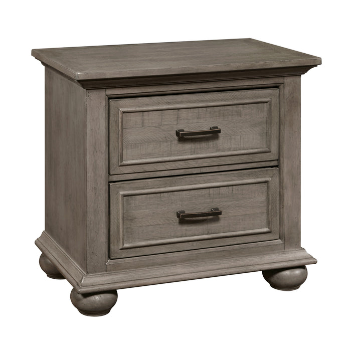 Chatham Park 2 Drawer Nightstand Warm Grey