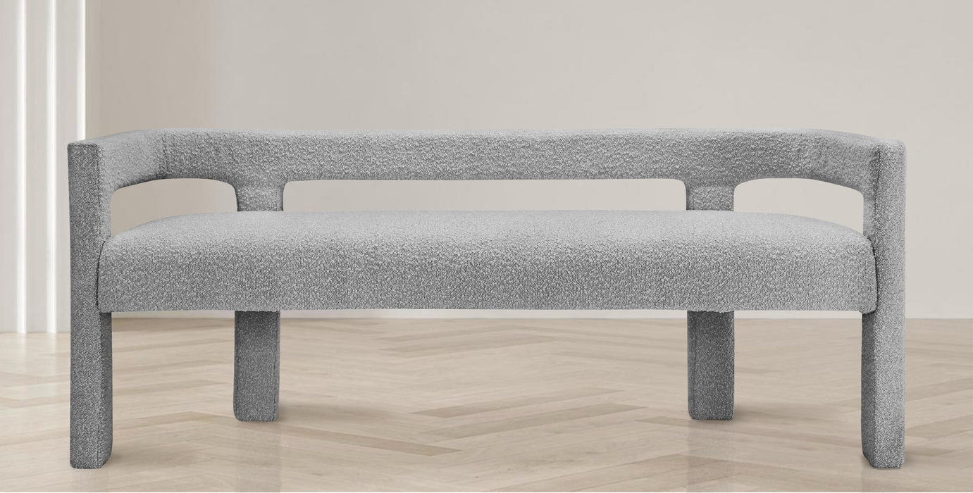 Athena Boucle Fabric Bench - Sterling House Interiors