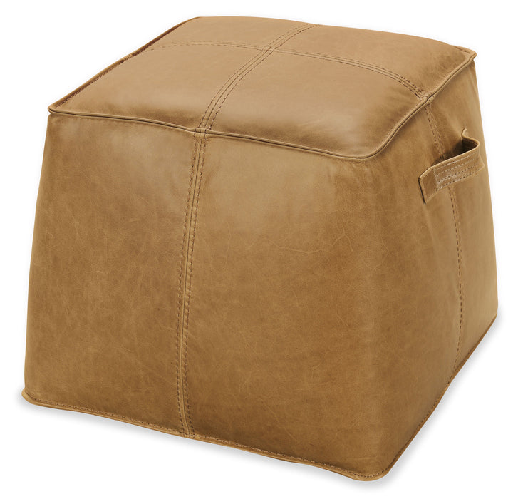 Dizzy Small Leather Ottoman