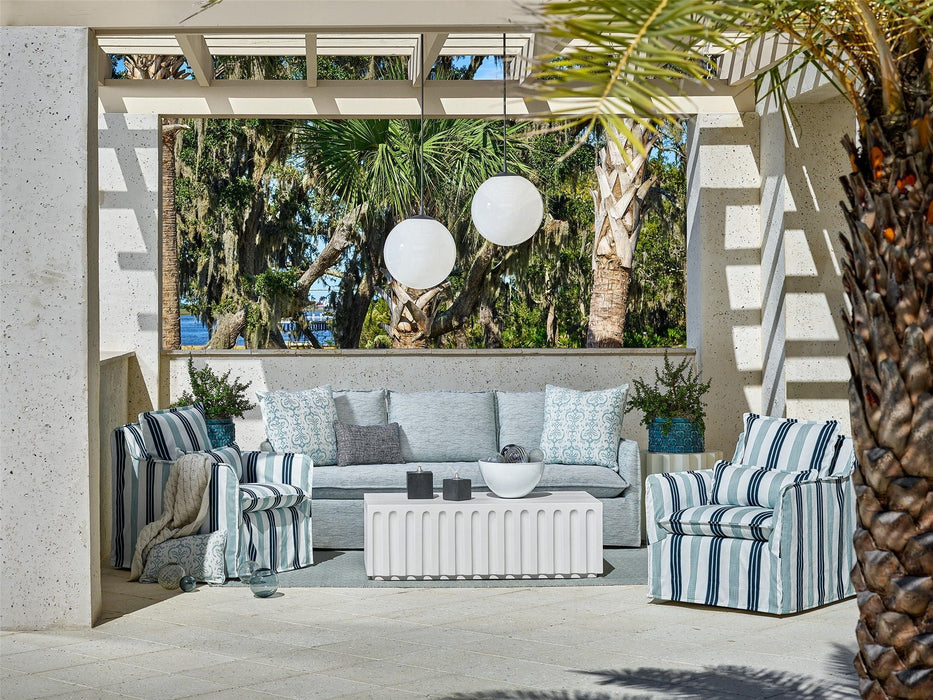 Siesta Key Outdoor Swivel Chair Special Order Blue