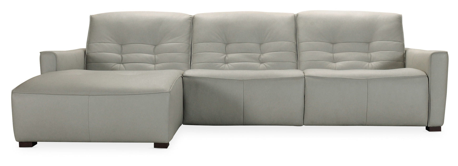Reaux Power Motion Sofa With LAF Chaise With 2 Power Recliners