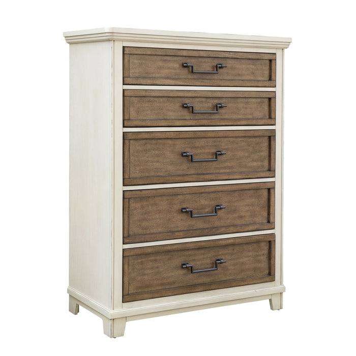 Glen Meadows 5 Drawer Chest Light Brown