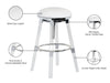 Venus Faux Leather Adjustable Stool - Sterling House Interiors