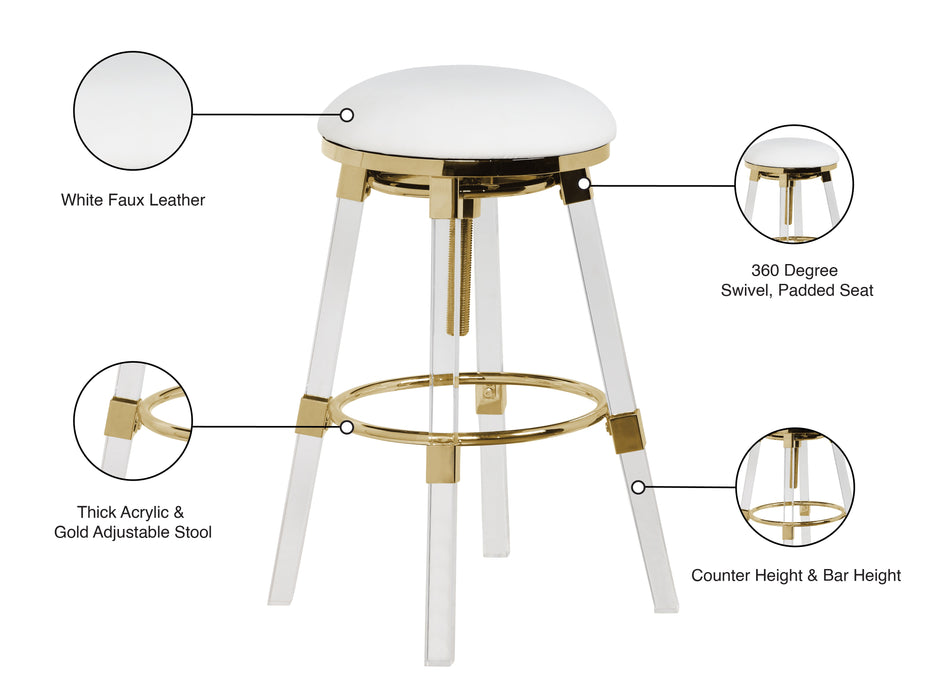 Venus Faux Leather Adjustable Stool - Sterling House Interiors