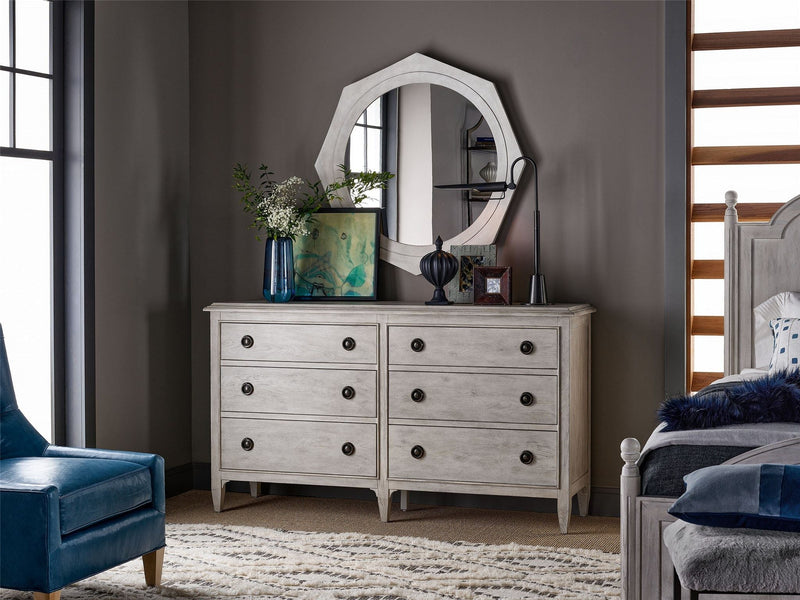 Past Forward Six Drawer Dresser Pearl Silver