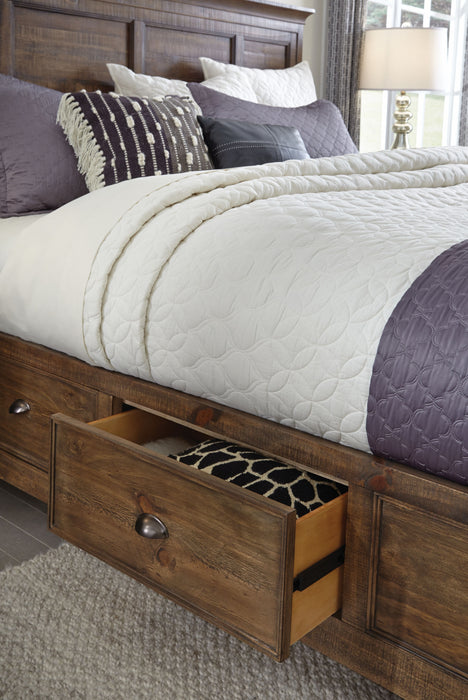 Bay Creek Complete King Panel Bed With Storage Rails