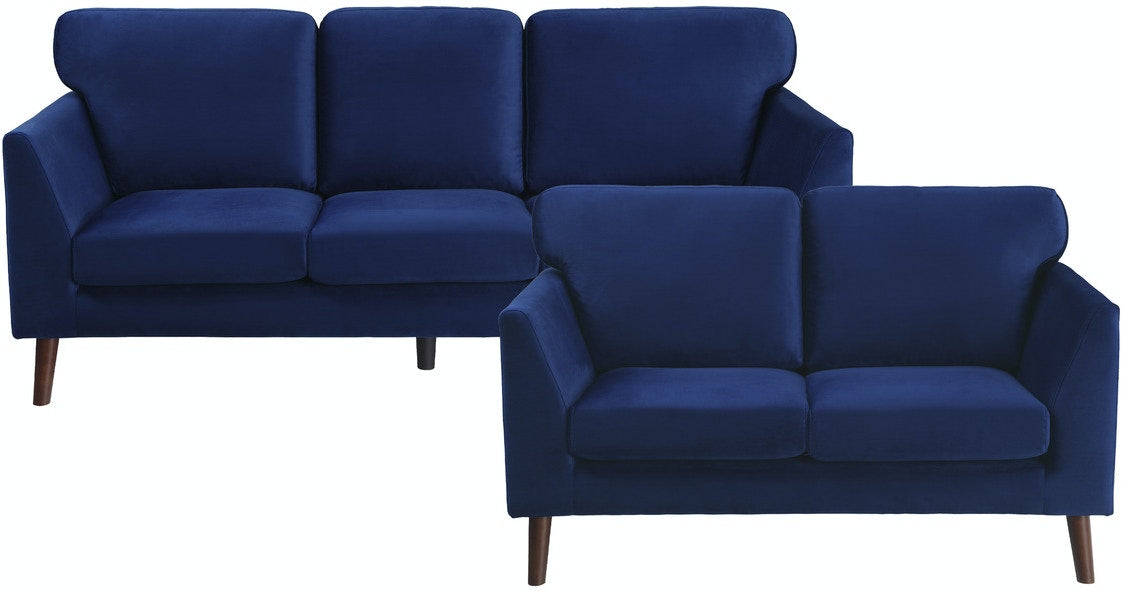 Tolley 2pc Set Sofa, Love - Blue