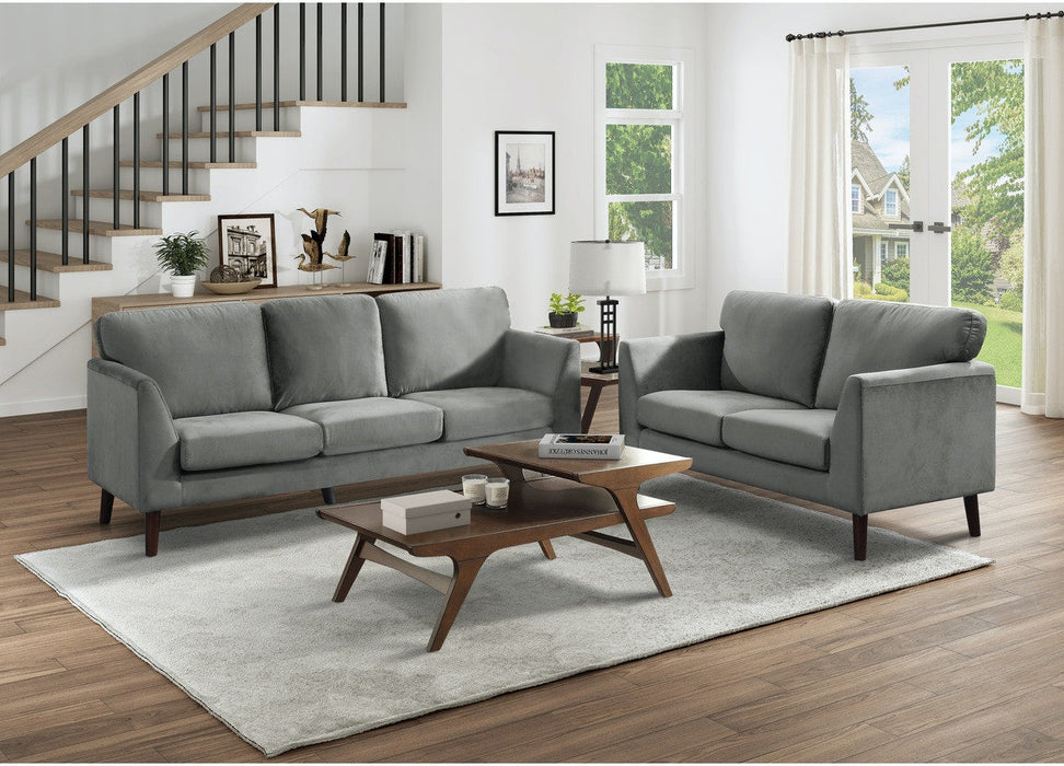 Tolley 2pc Set Sofa, Love - Gray