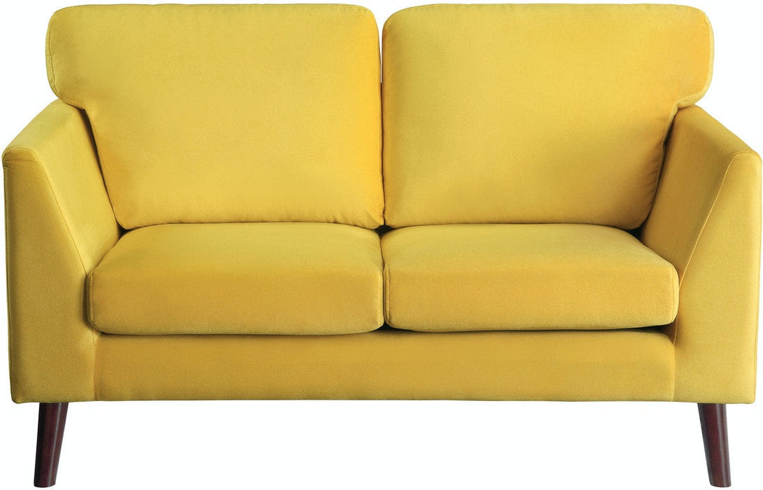 Tolley 2pc Set Sofa, Love - Yellow