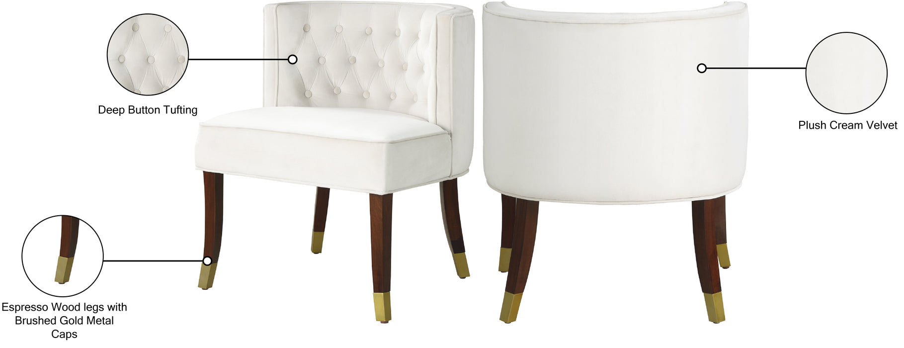 Perry Velvet Dining Chair - Sterling House Interiors