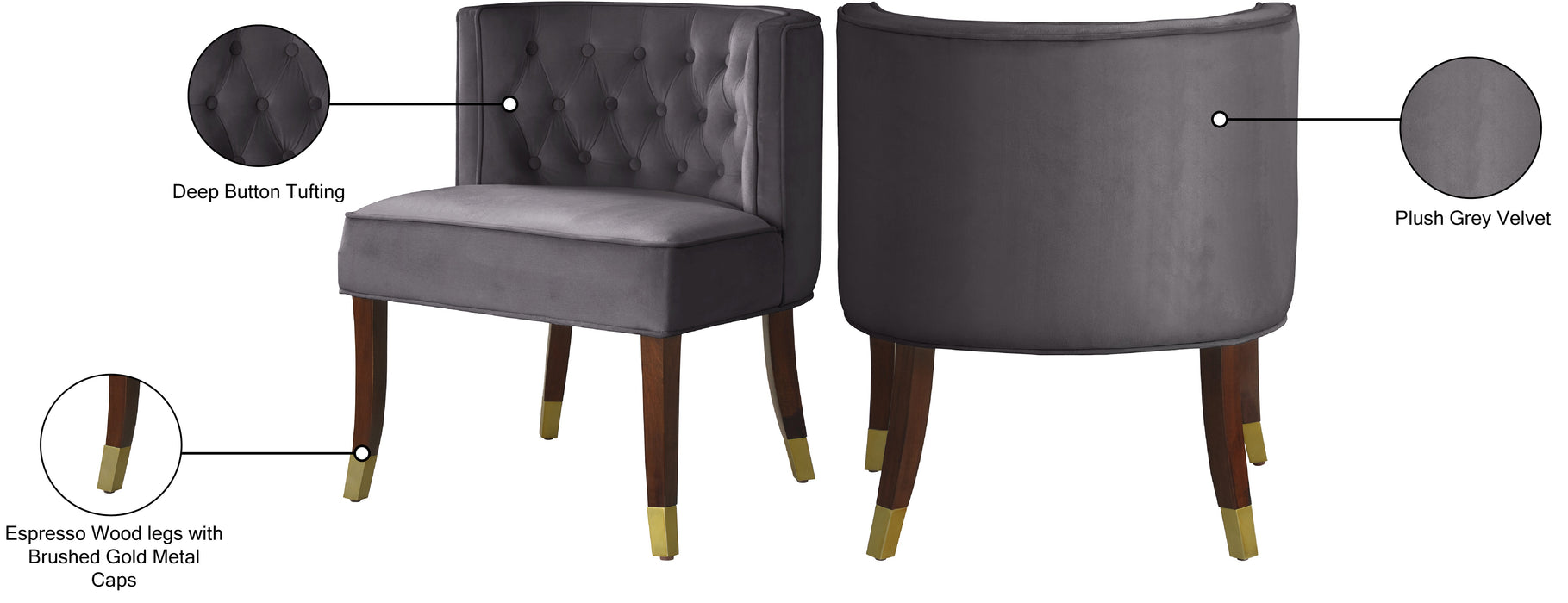 Perry Velvet Dining Chair - Sterling House Interiors