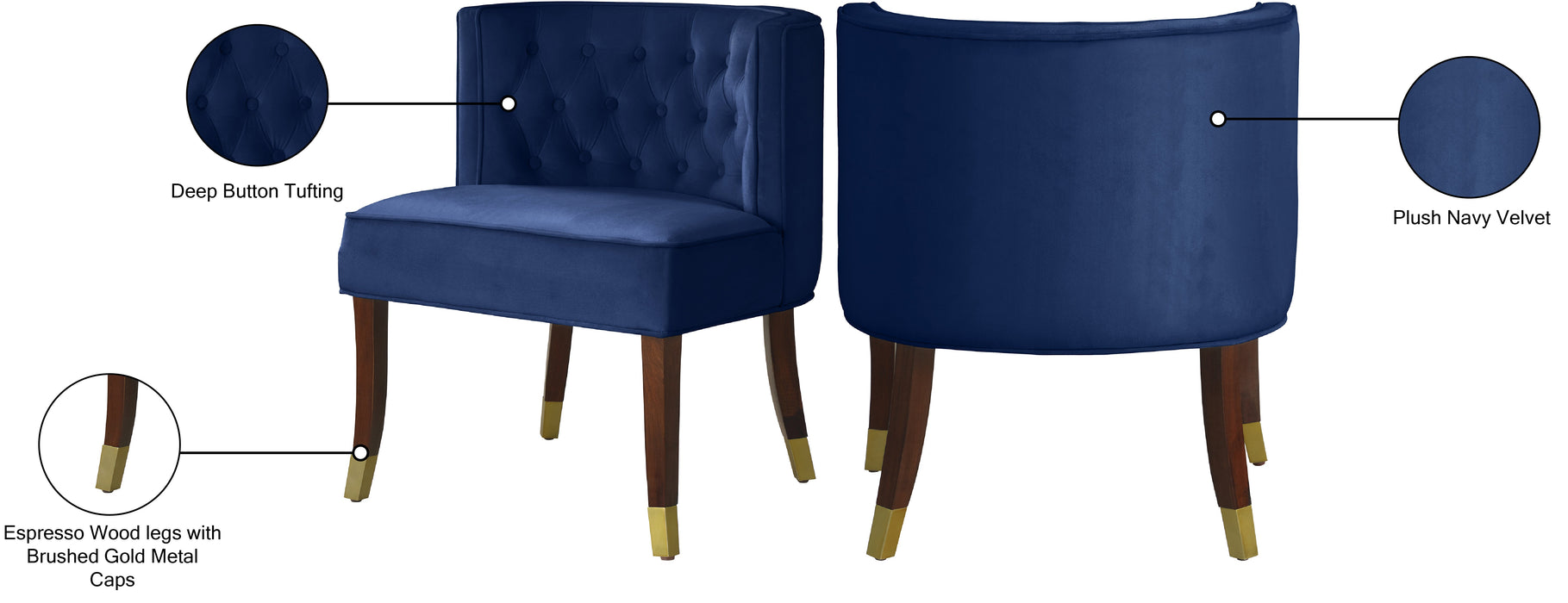 Perry Velvet Dining Chair - Sterling House Interiors