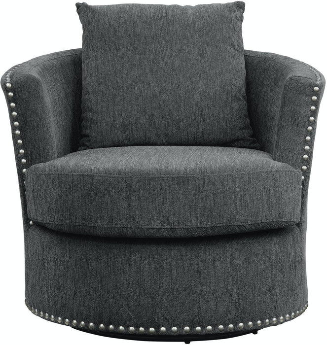 Morelia Swivel Chair -Charcoal