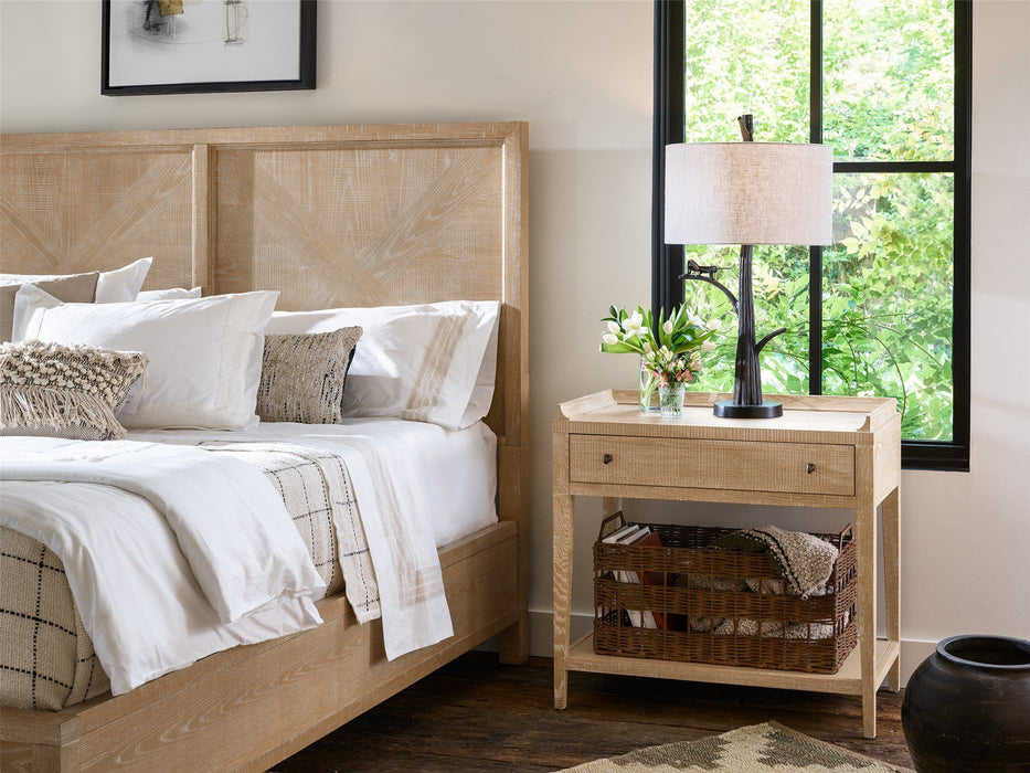 Modern Farmhouse Ames Bed Complete Queen Light Brown