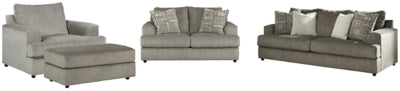 Soletren Sofa and Loveseat with Chair and Ottoman
