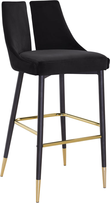 Sleek Velvet Stool - Sterling House Interiors
