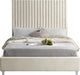 Cambodia Cream Queen Velvet Bed - Sterling House Interiors