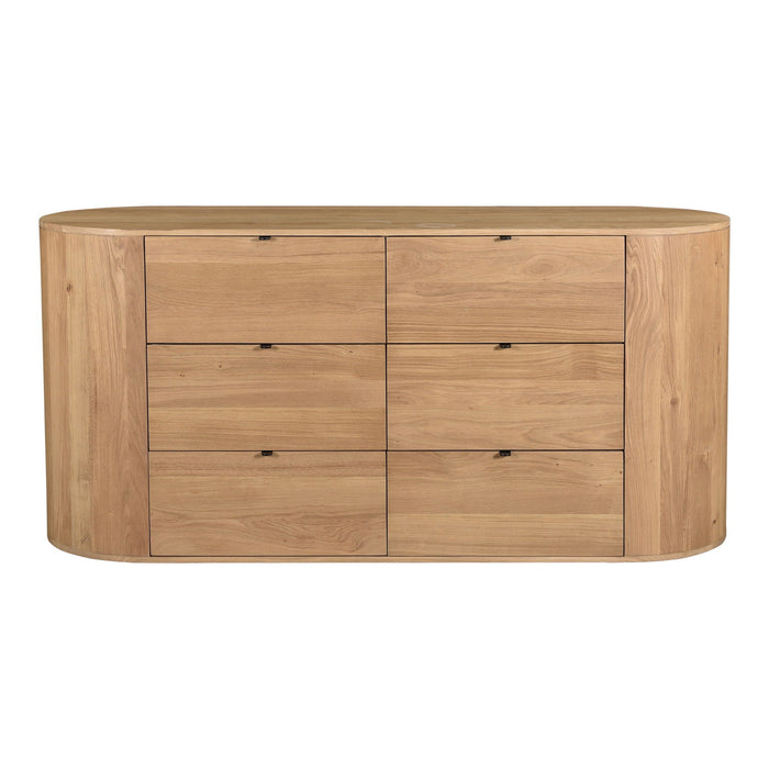 Theo 6 Drawer Dresser Light Brown