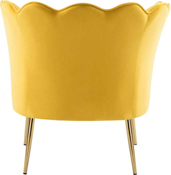 Yellow Zola Velvet Accent Chair - Sterling House Interiors