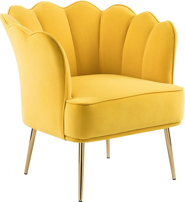 Yellow Zola Velvet Accent Chair - Sterling House Interiors
