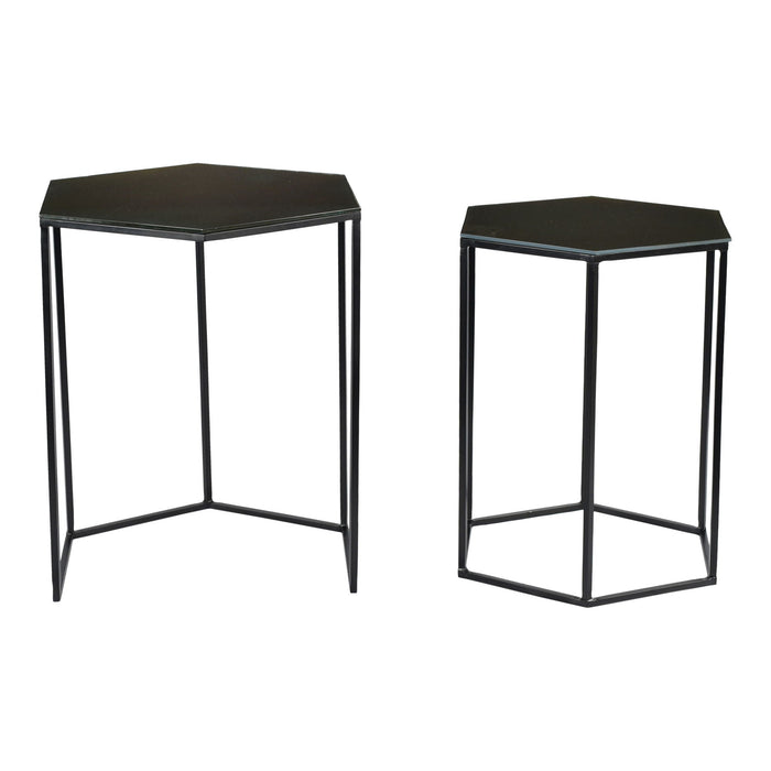 Polygon Accent Tables (set Of 2) Black