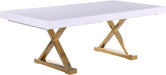 Excel White Lacquer Extendable Dining Table (3 Boxes) - Sterling House Interiors