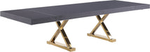 Excel Grey Oak Veneer Lacquer Extendable Dining Table (3 Boxes) - Sterling House Interiors