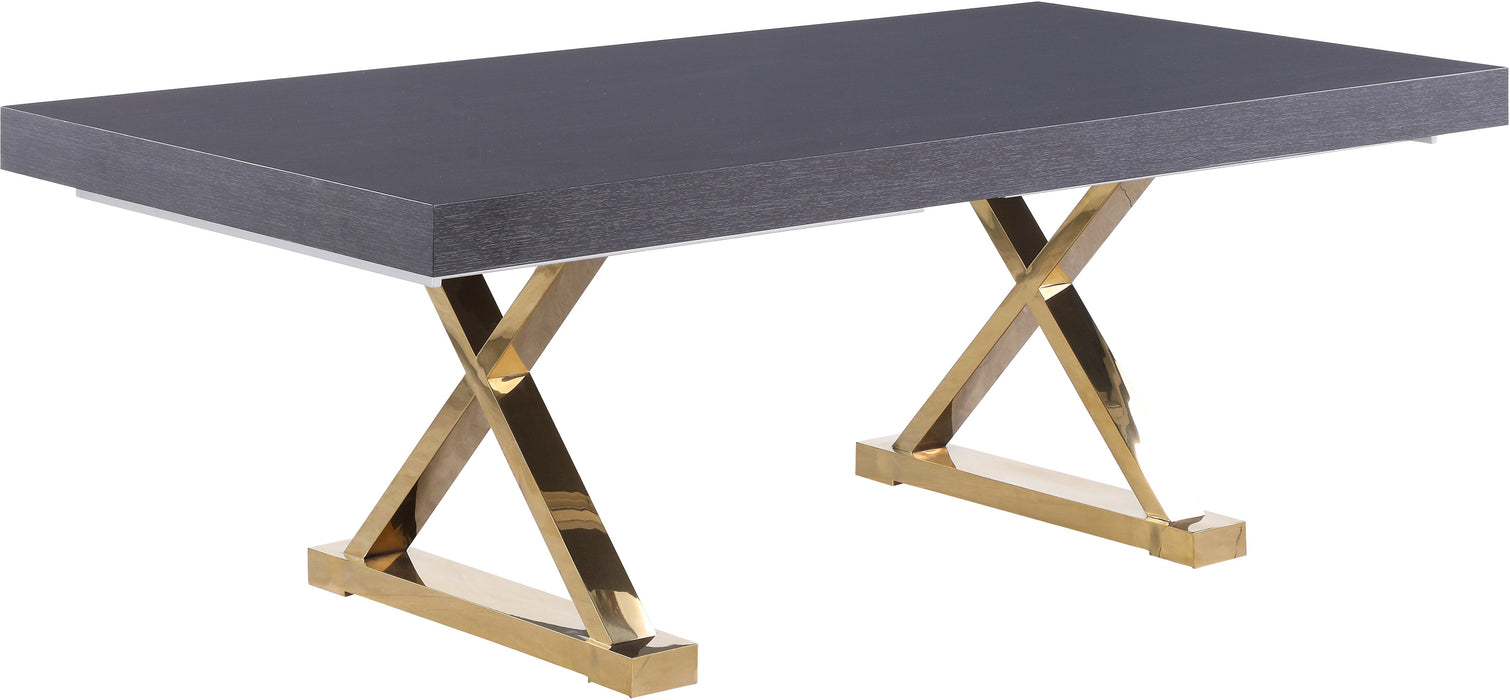 Excel Grey Oak Veneer Lacquer Extendable Dining Table (3 Boxes) - Sterling House Interiors