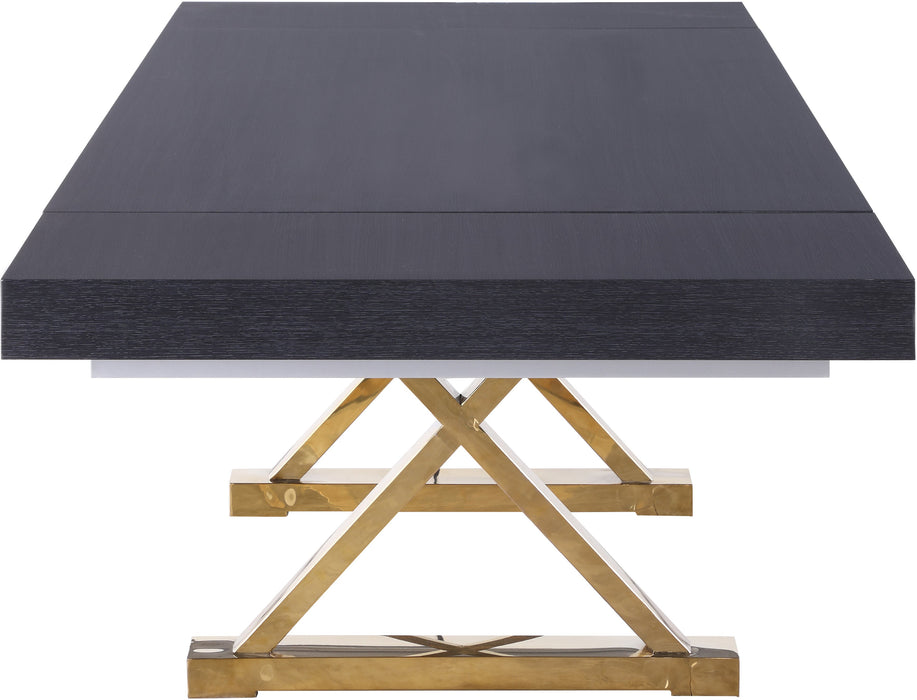 Excel Grey Oak Veneer Lacquer Extendable Dining Table (3 Boxes) - Sterling House Interiors